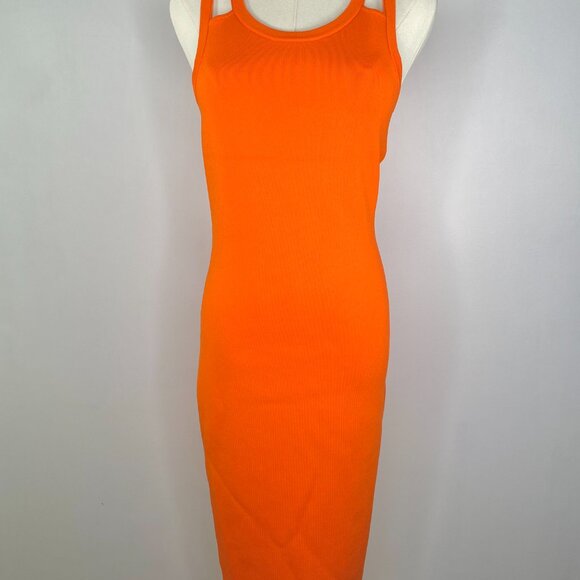 Michael Kors - Bright Orange Knit Bodycon Dress - Picture 8 of 8
